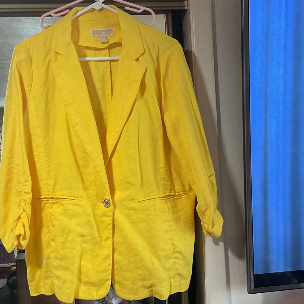KORS Michael Kors Vibrant Yellow Blazer
